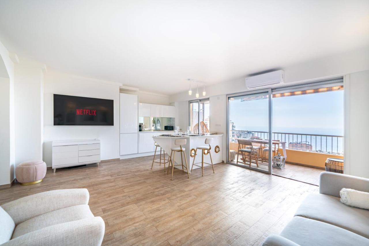 Ferienwohnung Monaco Border, Sea View, Terrace, Free Parking Beausoleil Exterior foto